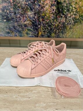 adidas mi Superstar 80s - custom blush pink / gold - size 7